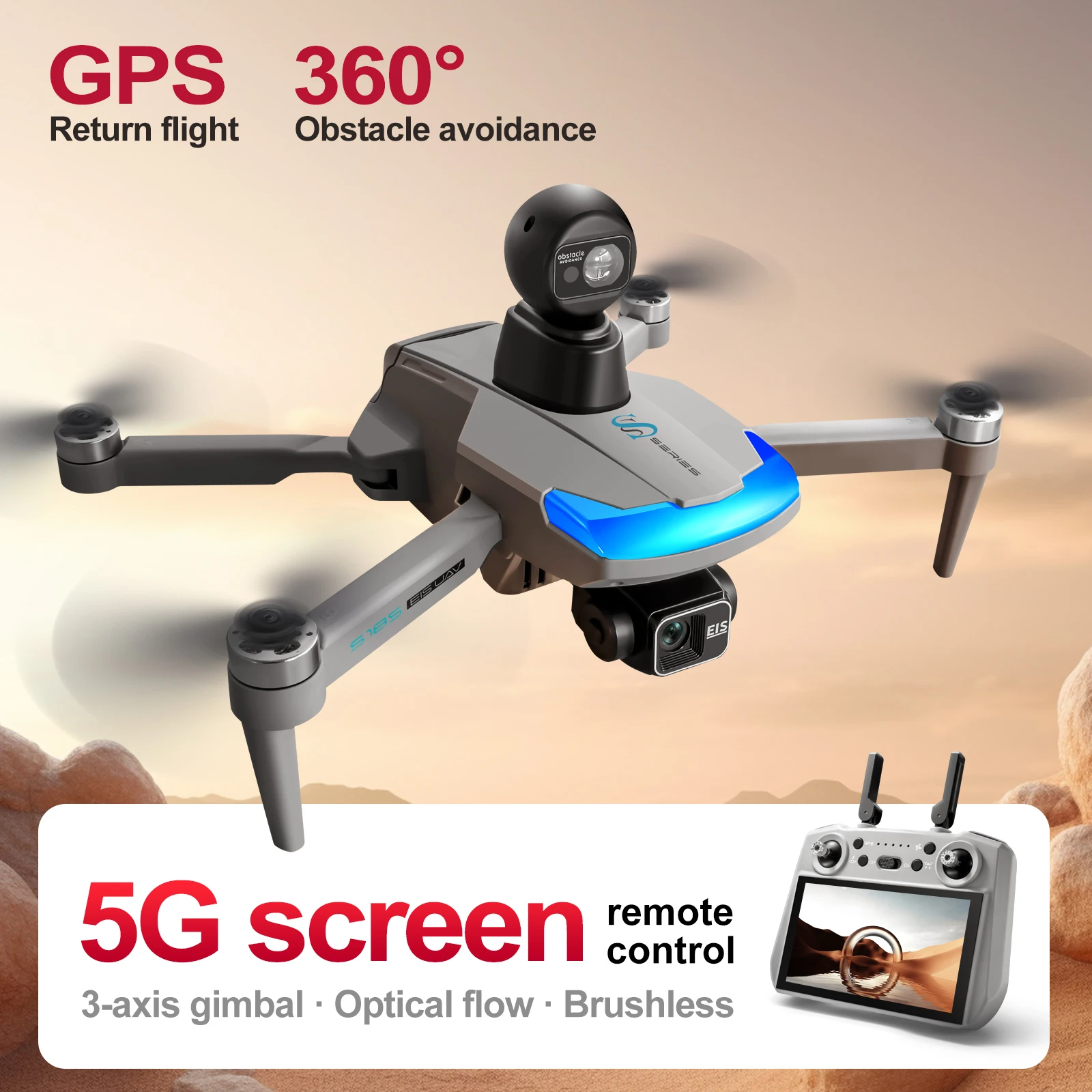 Drone Gps Rc Tt36 - S185 Professional Drone 2.7K HD Dual