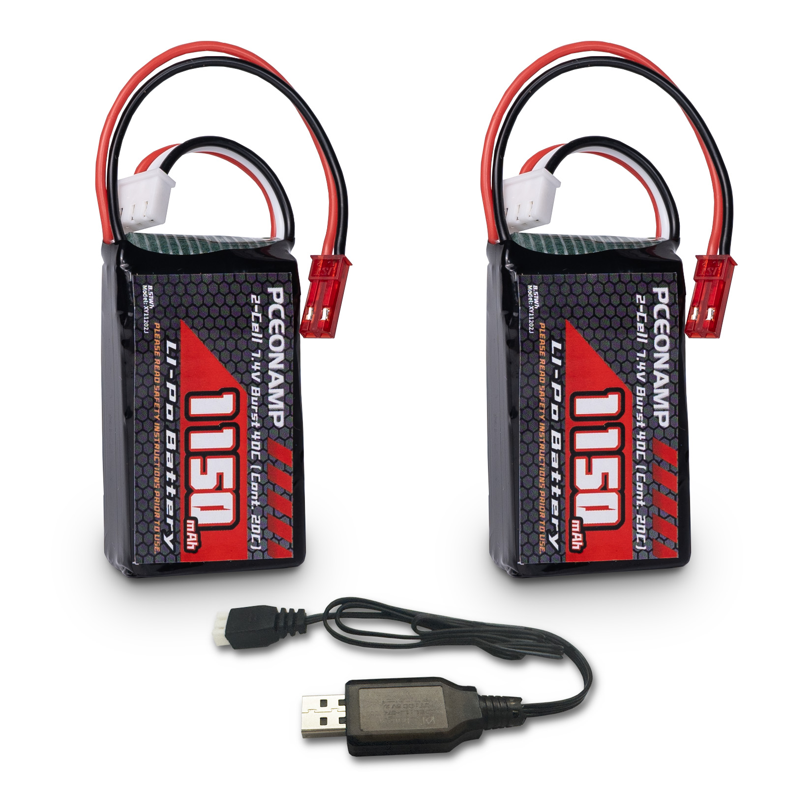 Lipo Battery Charger - PCEONAMP 2S Lipo Battery 1150mAh 7.4V