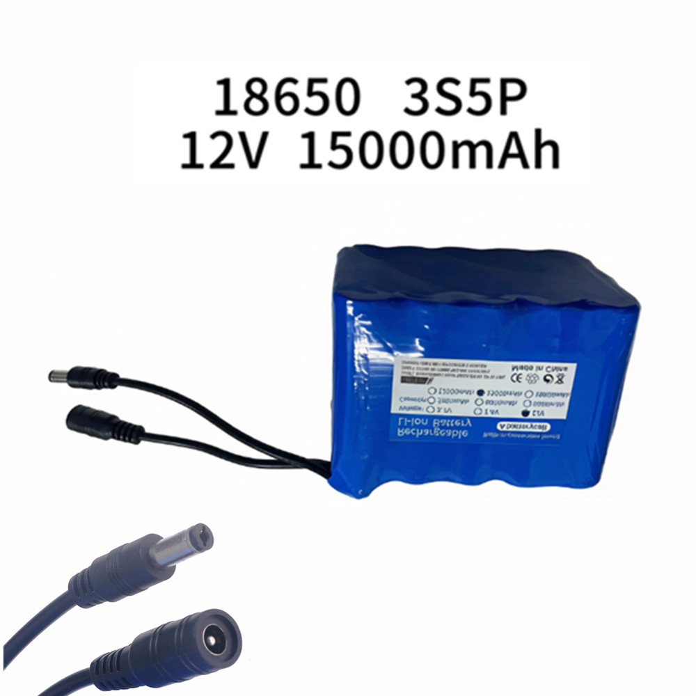 Lipo Battery Charger - Fishing Battery 12v 3S5P 15Ah Portable