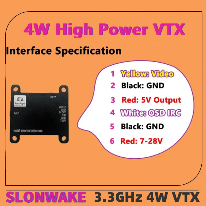 SLONWAKE FPV 3.3G 16CH 4000mW  - đánh giá và giá Rc Transmitter