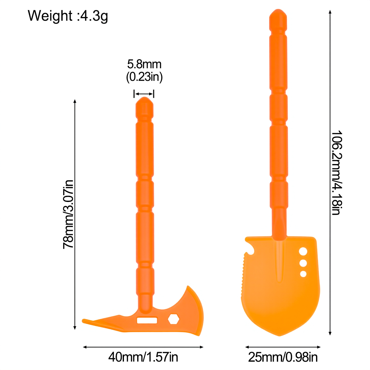 Simulated Plastic Shovel Picka - đánh giá và giá Rc Rock Crawler
