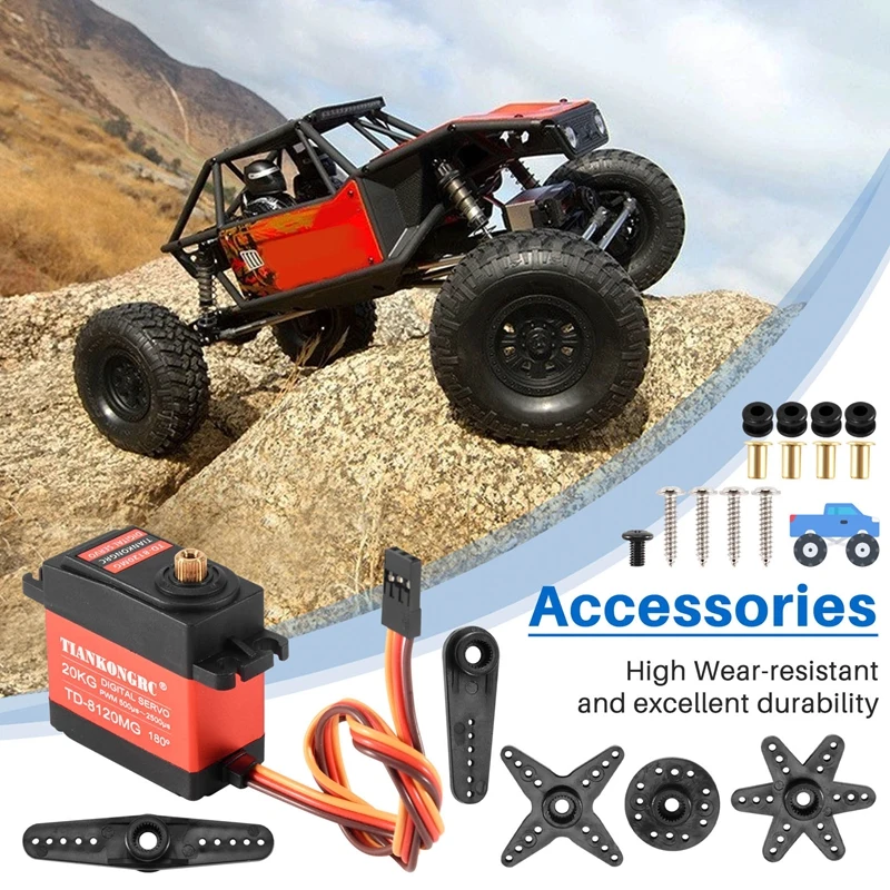 TD-8120MG Waterproof Metal Gea - đánh giá và giá Rc Car Servo