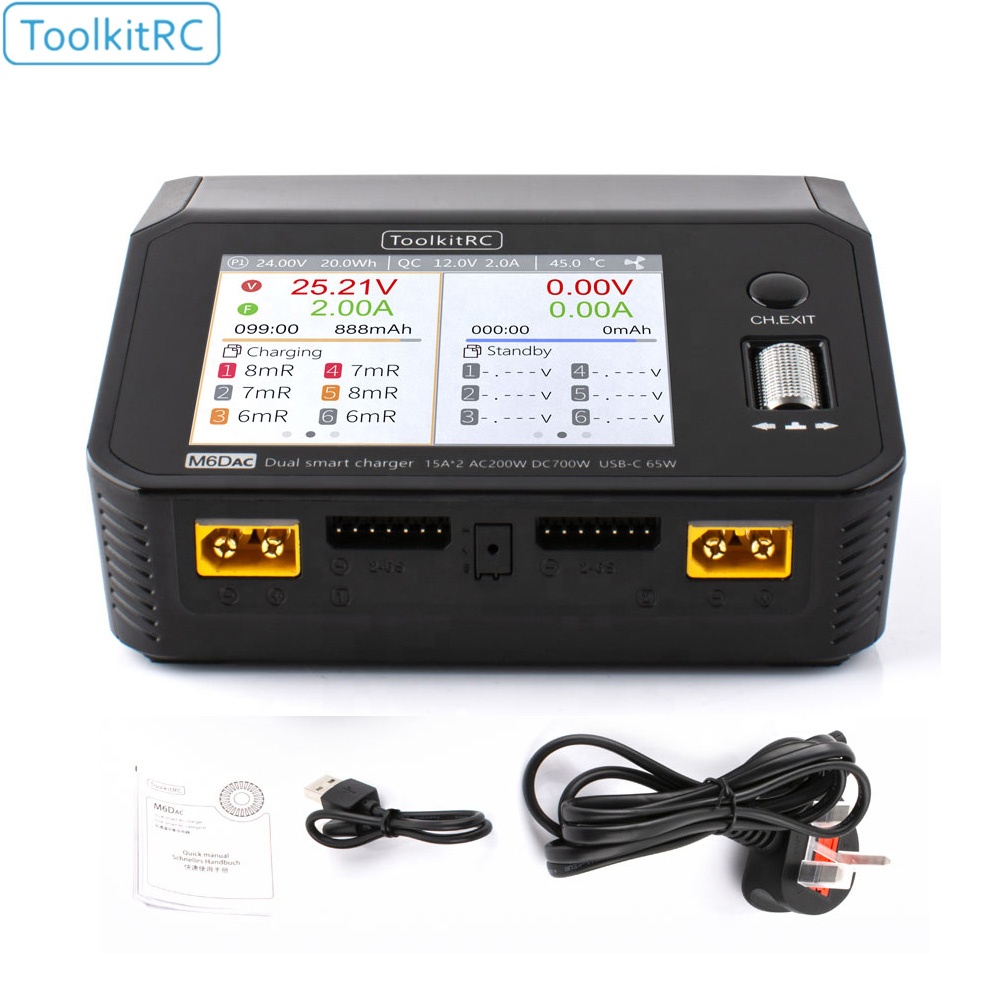 Toolkitrc M6DAC 350W X 2 USB-C - đánh giá và giá Lipo Battery Charger
