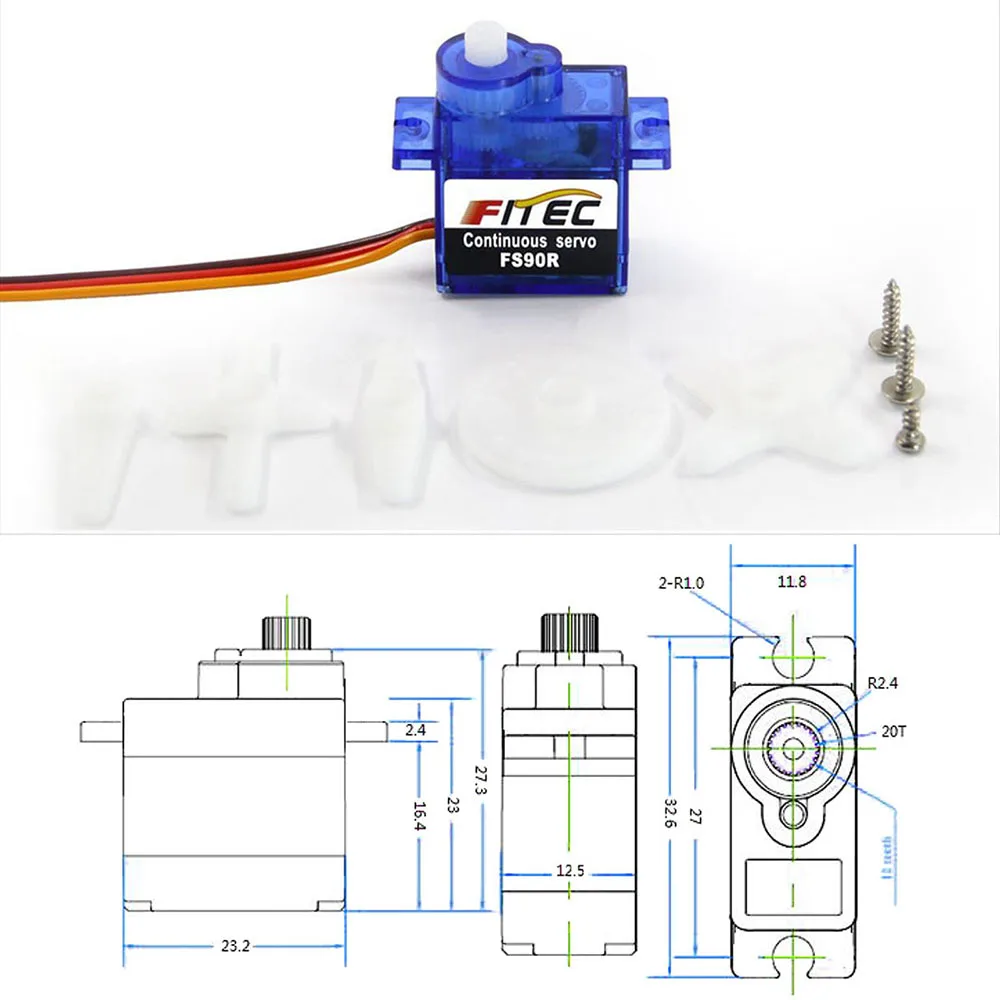 Feetech Mini FS90R Micro Servo - đánh giá và giá Rc Car Servo