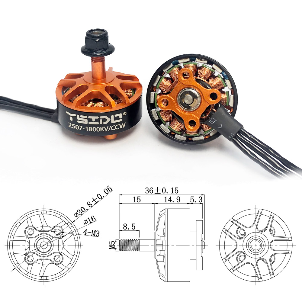 YSIDO 2507 1800KV 3-6S Brushle - đánh giá và giá Drone Reaper Rc