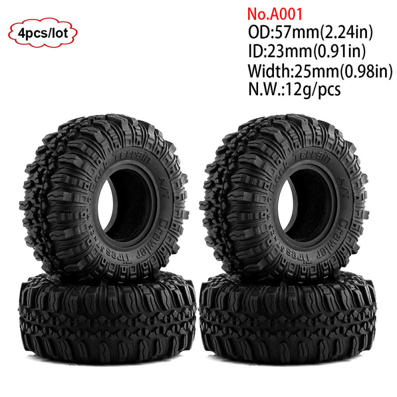 4PCS 1.0inch 57-67mm RC Crawle - đánh giá và giá Rc Rock Crawler