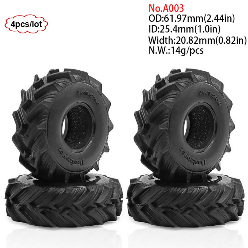 4PCS 1.0inch 57-67mm RC Crawle - đánh giá và giá Rc Rock Crawler