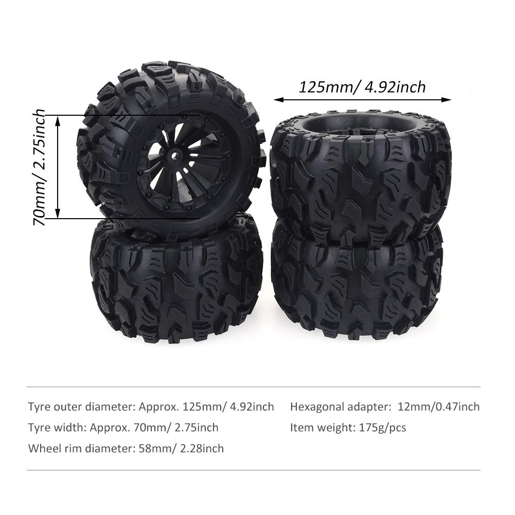 ZD Racing 4PCS 125MM 1/10 Mons - đánh giá và giá Rc Rock Crawler