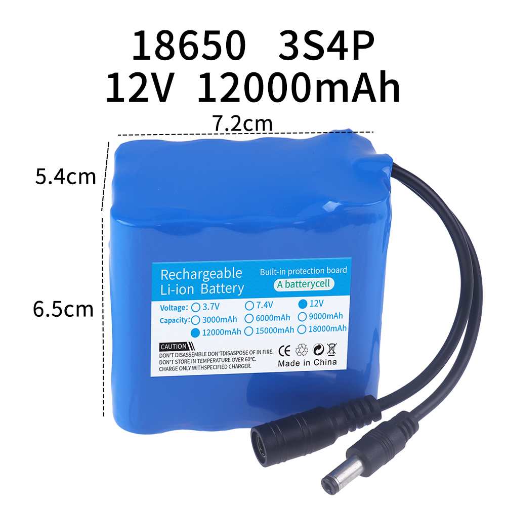 12V 12000mah Battery 3S4P Real - đánh giá và giá Lipo Battery Charger
