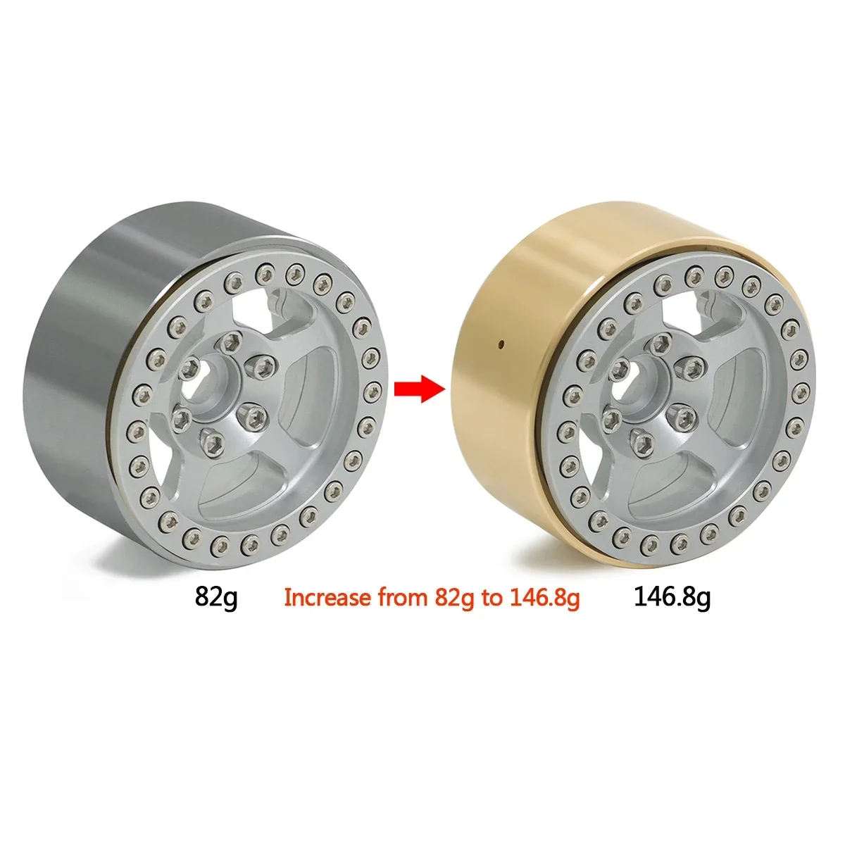 95g Brass 1.9 Inch Beadlock Wh - đánh giá và giá Rc Rock Crawler